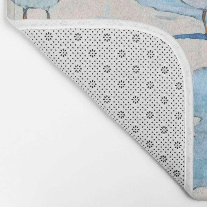 Piping Plovers in the Surf Watercolor Bath Mat Gallery Image 2