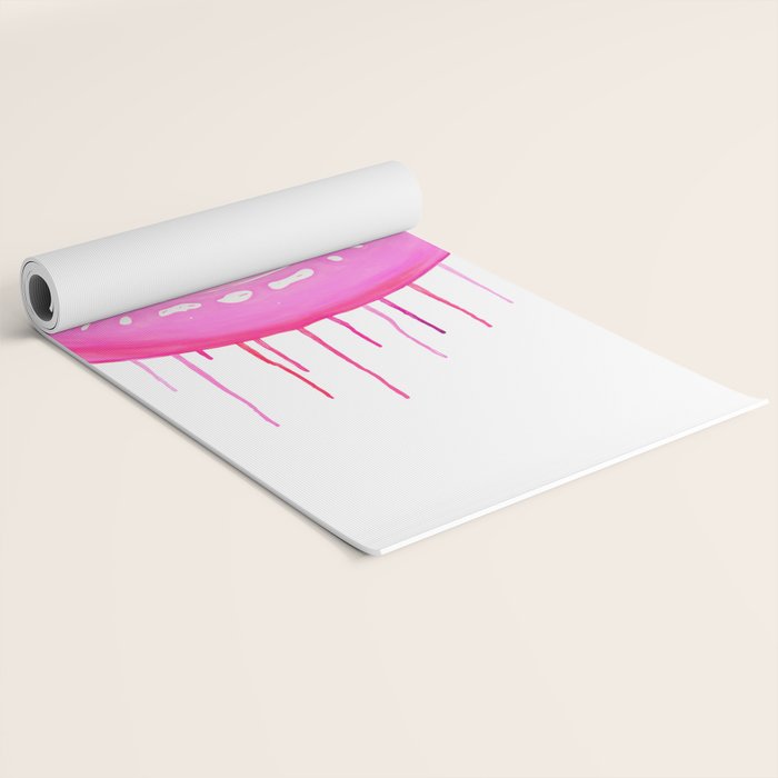 Pink lips Yoga Mat Gallery Image 2