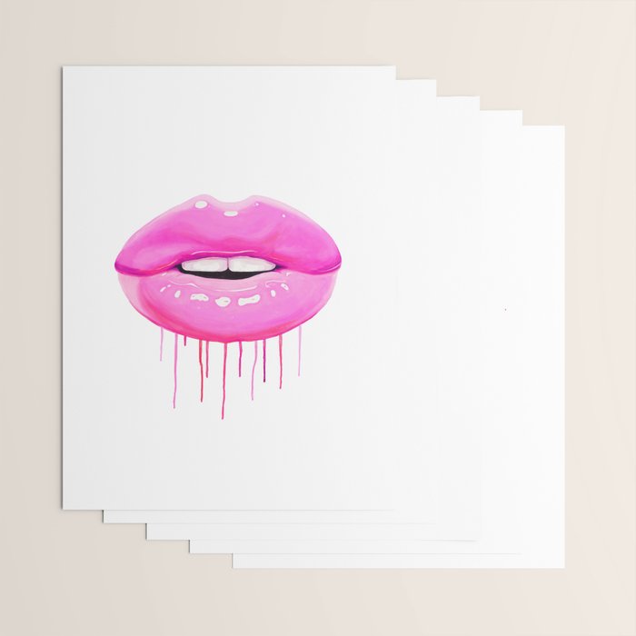 Pink lips Wrapping Paper Gallery Image 3
