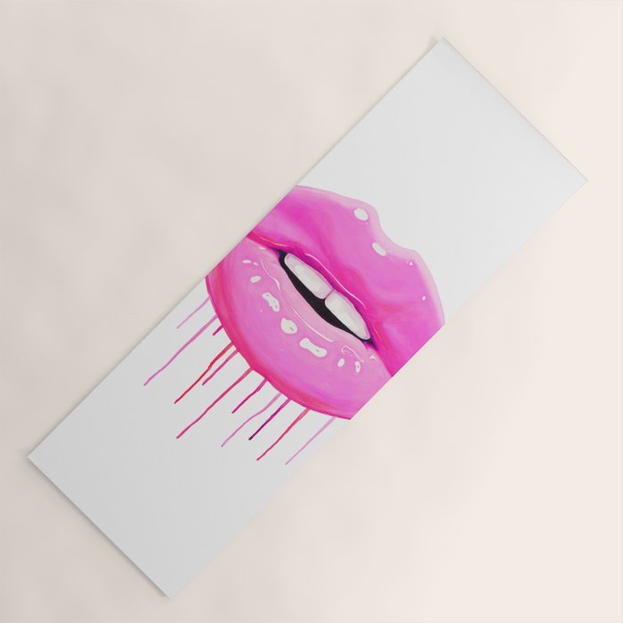 Pink lips Yoga Mat Gallery Image 1