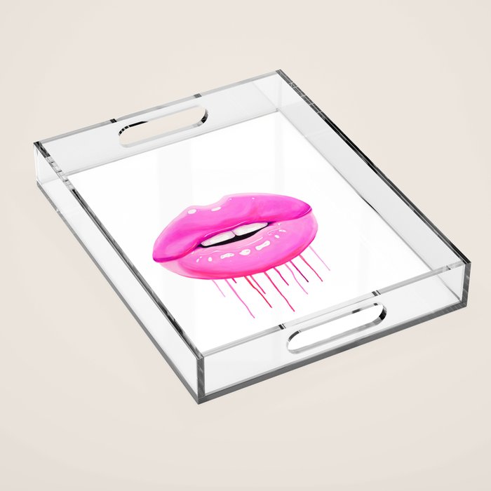 Pink lips Acrylic Tray Gallery Image 1