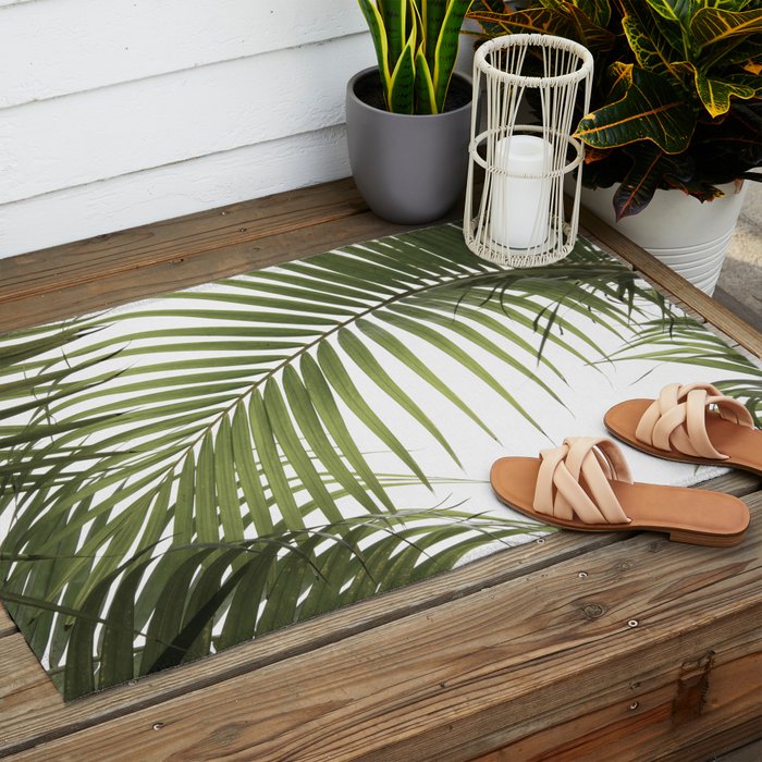 Palm Leaves Photo 01 Outdoor Rug Gallery Image 2