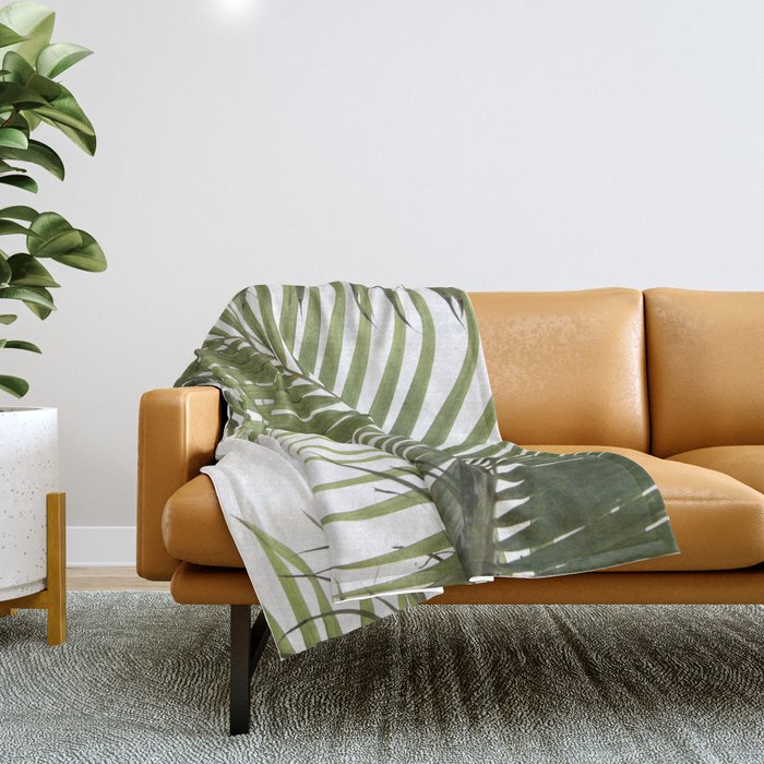 Palm Leaves Photo 01 Throw Blanket Gallery Image 1
