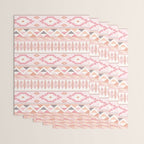 Pink Boho Tribal Aztec Wrapping Paper Gallery Image 3