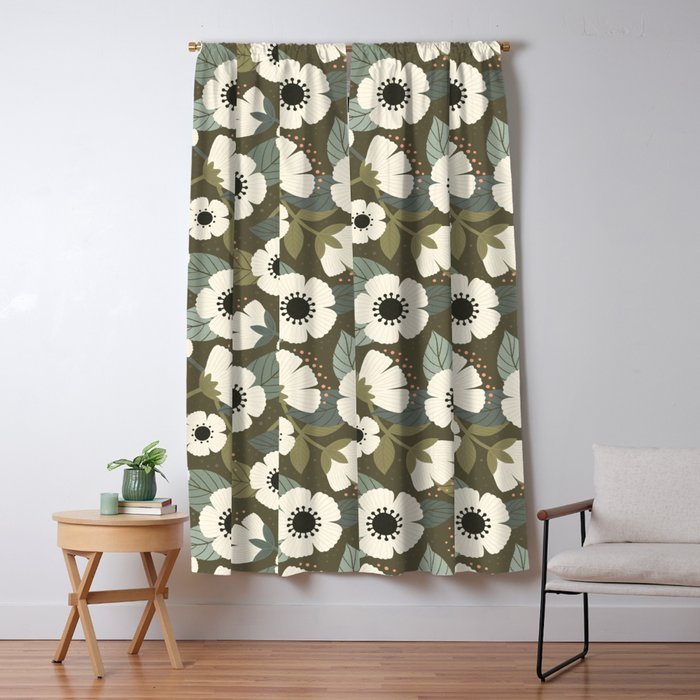 Flower Blossoms and Leaves Window Curtain Gallery Image 5