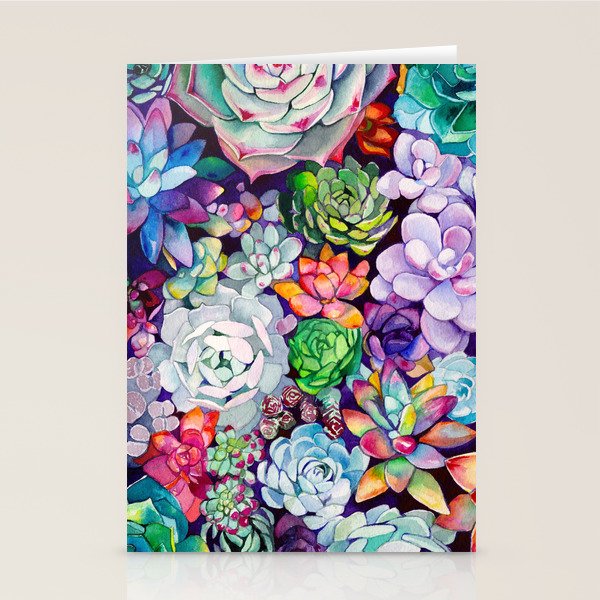 Succulent Garden Stationery Card Gallery Image 2