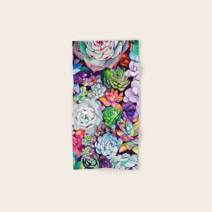 Succulent Garden Bath Towel Gallery Image 1
