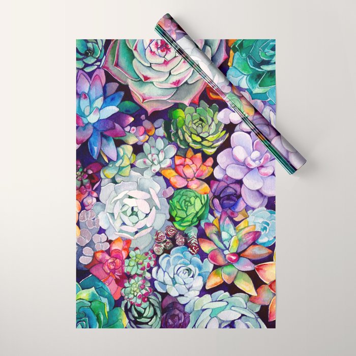 Succulent Garden Wrapping Paper Gallery Image 1