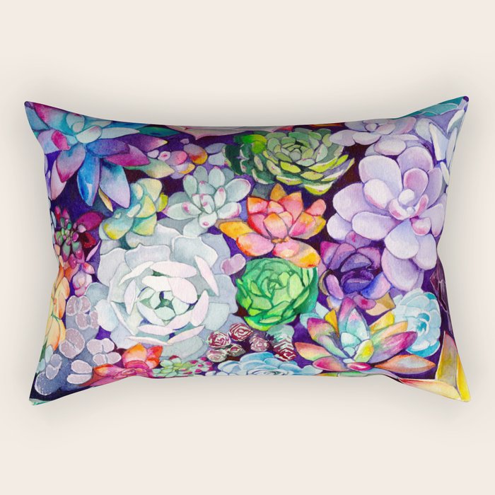 Succulent Garden Rectangular Pillow Gallery Image 1