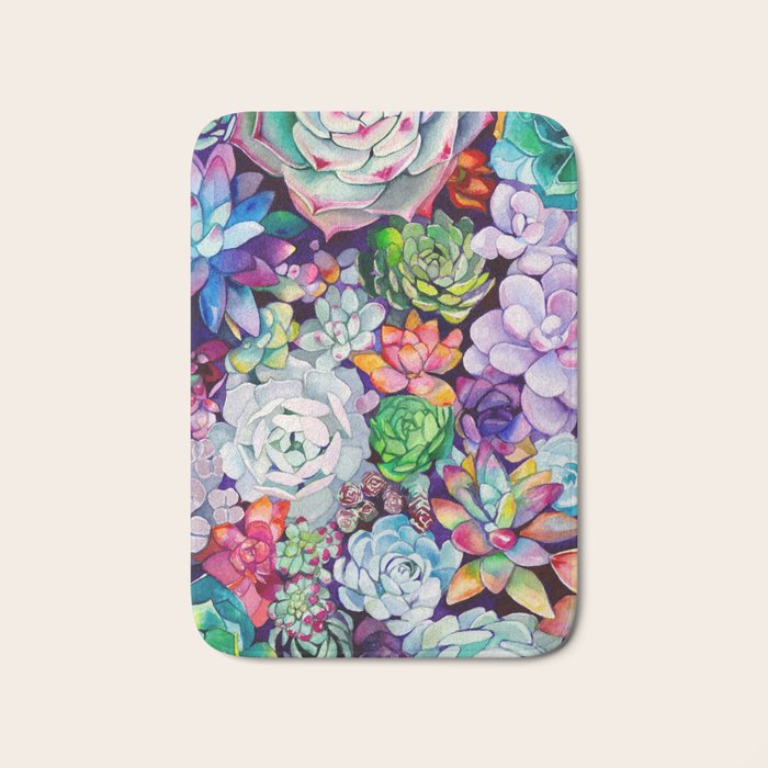 Succulent Garden Bath Mat Gallery Image 1