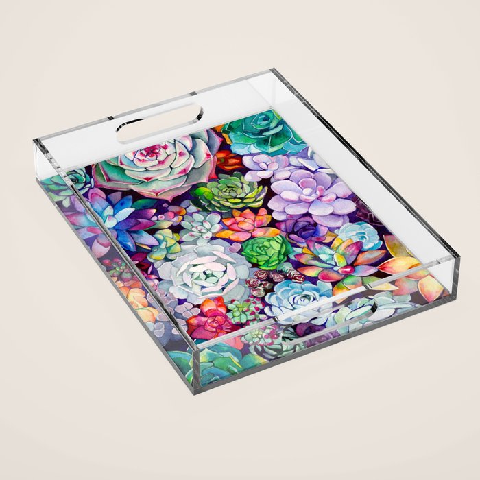 Succulent Garden Acrylic Tray Gallery Image 1