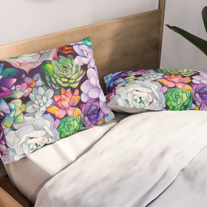 Succulent Garden Pillow Sham Gallery Image 2