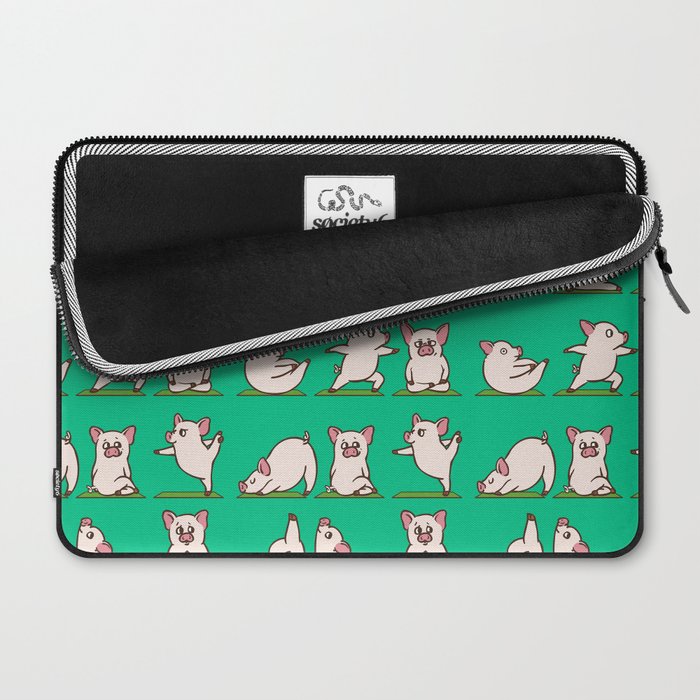 Pig Yoga Laptop Sleeve Gallery Image 2