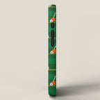 Retro Golf Cart Rides in Emerald Green & Orange iPhone Case Gallery Image 2