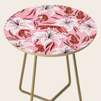 Tigers & Tiger Lilies - Vermilion & Pink Side Table Gallery Image 2