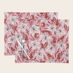 Tigers & Tiger Lilies - Vermilion & Pink Placemat Gallery Image 1