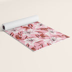 Tigers & Tiger Lilies - Vermilion & Pink Yoga Mat Gallery Image 2
