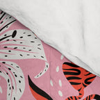 Tigers & Tiger Lilies - Vermilion & Pink Comforter Gallery Image 4