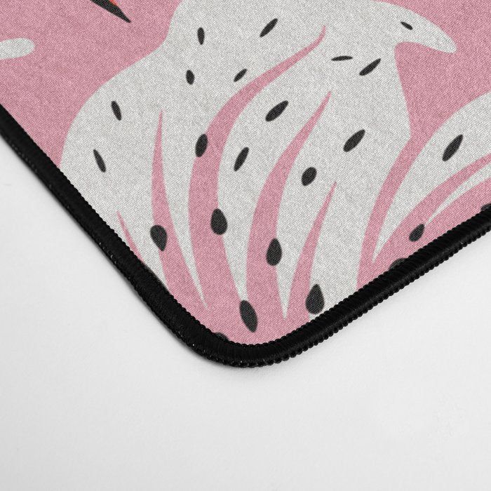 Tigers & Tiger Lilies - Vermilion & Pink Desk Mat Gallery Image 4