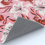 Tigers & Tiger Lilies - Vermilion & Pink Rug Gallery Image 4