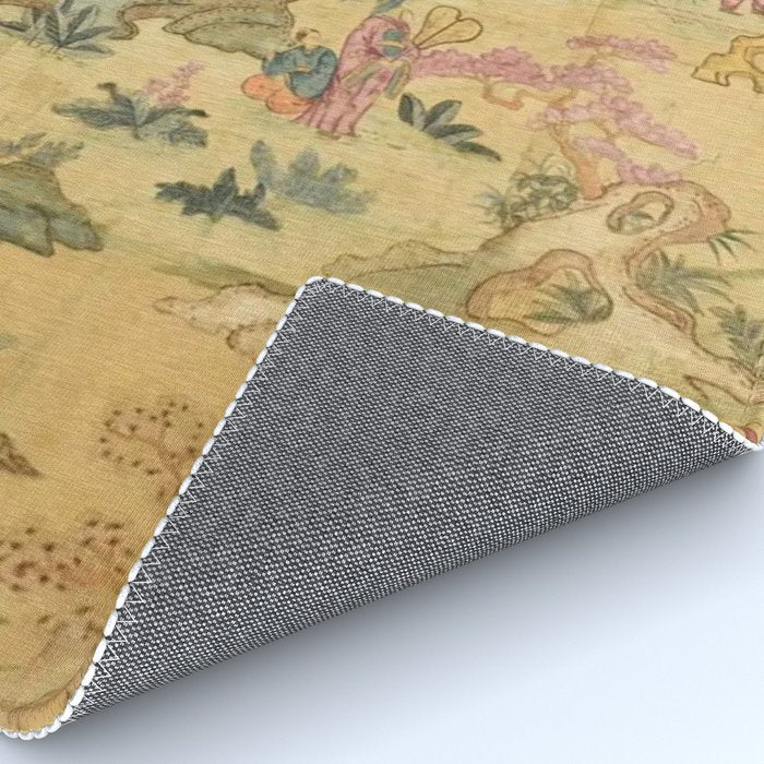 Antique 18th Century French Rococo Chinoiserie Landscape Rug Gallery Image 4