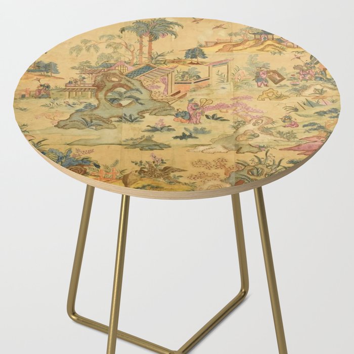 Antique 18th Century French Rococo Chinoiserie Landscape Side Table Gallery Image 2