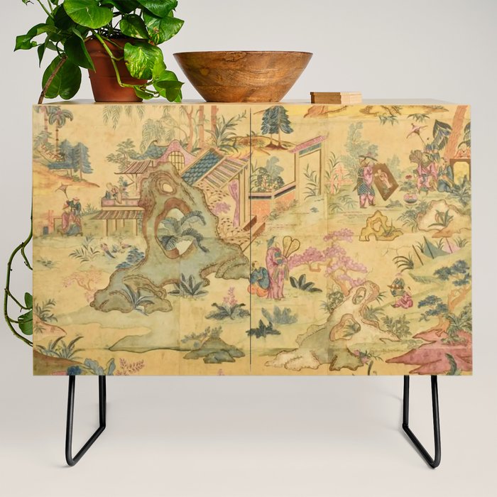 Antique 18th Century French Rococo Chinoiserie Landscape Credenza Gallery Image 2