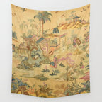 Antique 18th Century French Rococo Chinoiserie Landscape Wall Tapestry Gallery Image 4
