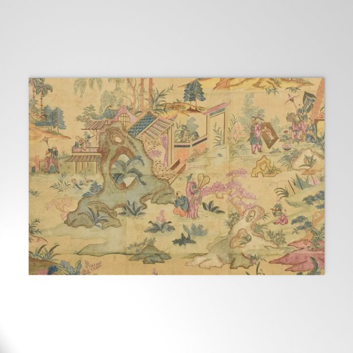 Antique 18th Century French Rococo Chinoiserie Landscape Welcome Mat Gallery Image 1