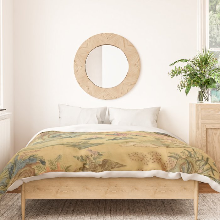 Antique 18th Century French Rococo Chinoiserie Landscape Duvet Cover Gallery Image 3