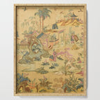 Antique 18th Century French Rococo Chinoiserie Landscape Serving Tray Gallery Image 1