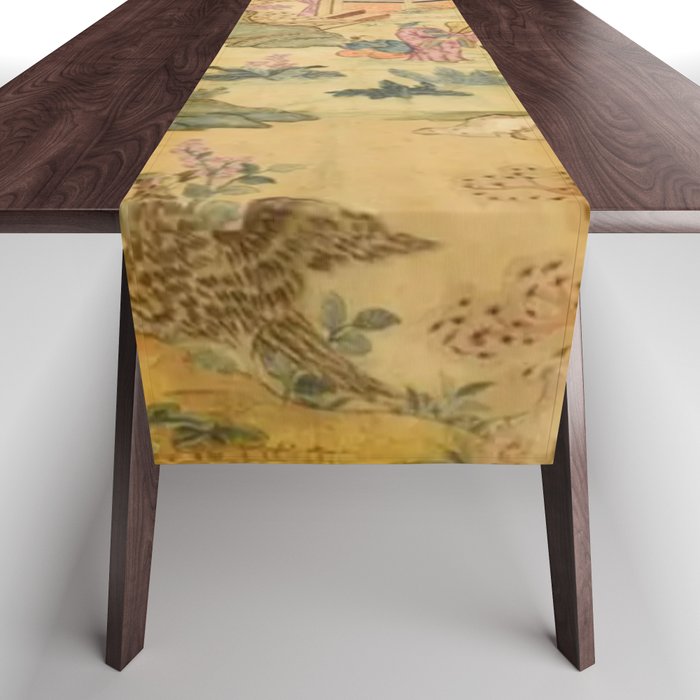 Antique 18th Century French Rococo Chinoiserie Landscape Table Runner Gallery Image 1