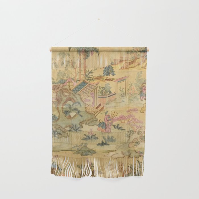 Antique 18th Century French Rococo Chinoiserie Landscape Wall Hanging Gallery Image 1