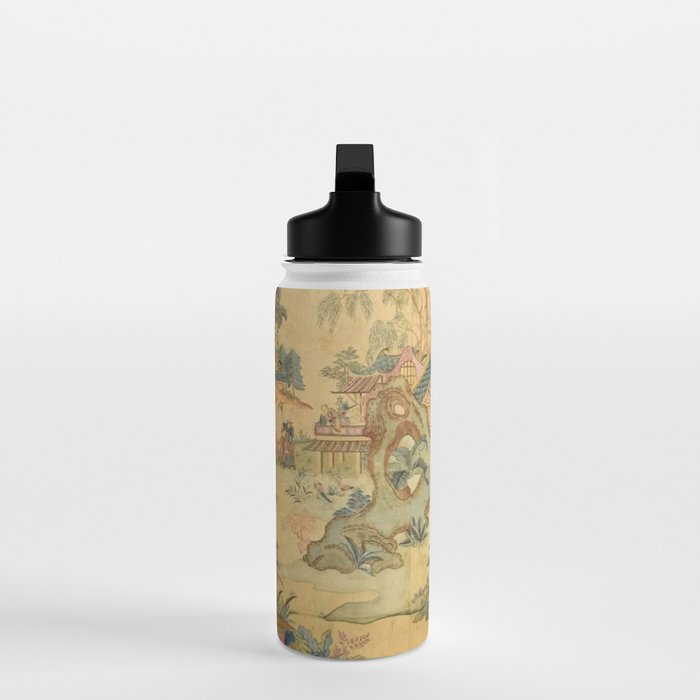 Antique 18th Century French Rococo Chinoiserie Landscape Water Bottle Gallery Image 3