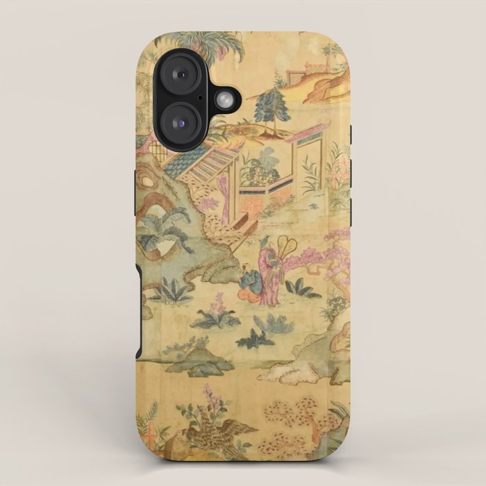 Antique 18th Century French Rococo Chinoiserie Landscape iPhone Case Gallery Image 1