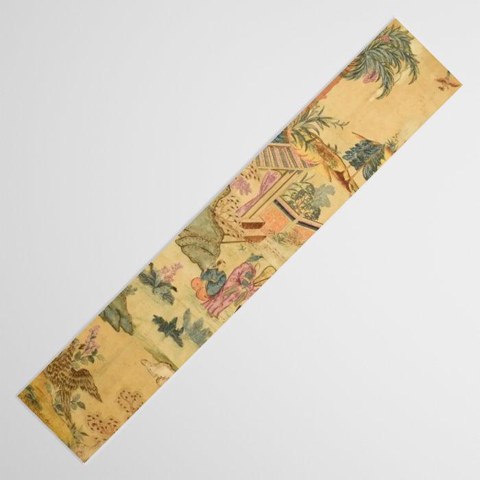 Antique 18th Century French Rococo Chinoiserie Landscape Table Runner Gallery Image 3