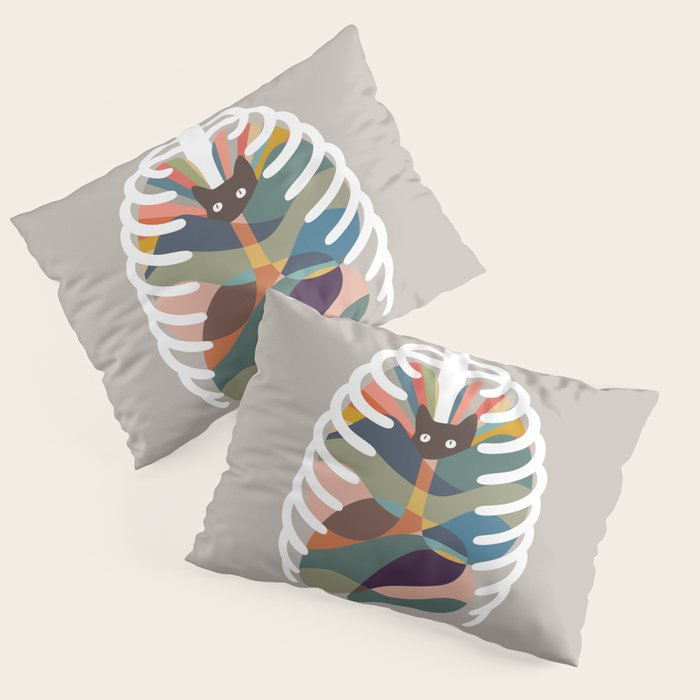 Cat Landscape 107: Here Comes the Cat Pillow Sham Gallery Image 1