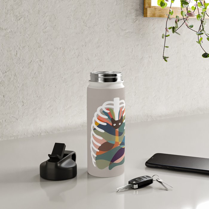 Cat Landscape 107: Here Comes the Cat Water Bottle Gallery Image 4