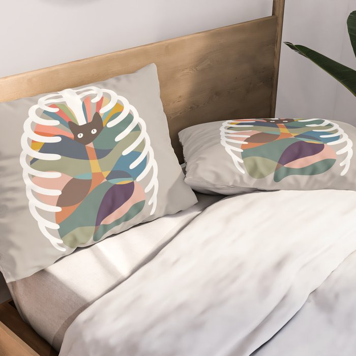 Cat Landscape 107: Here Comes the Cat Pillow Sham Gallery Image 2