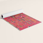 Traditional Moroccan Berber Carpet Arwtork Yoga Mat Gallery Image 2