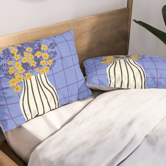 Still life with flowers and fruit Pillow Sham Gallery Image 2