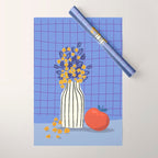 Still life with flowers and fruit Wrapping Paper Gallery Image 1