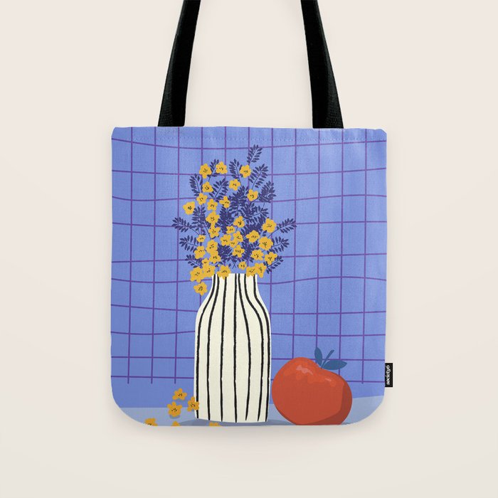 Still life with flowers and fruit Tote Bag Gallery Image 1