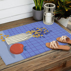 Still life with flowers and fruit Outdoor Rug Gallery Image 2