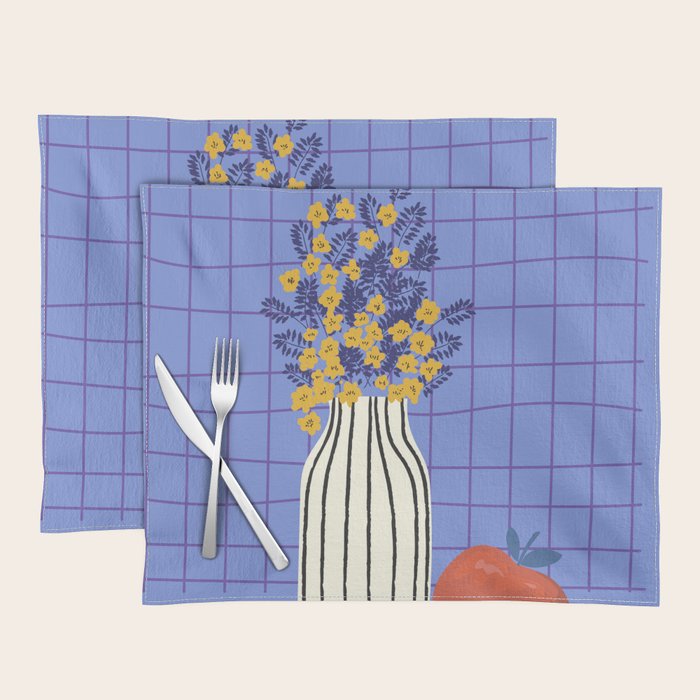 Still life with flowers and fruit Placemat Gallery Image 1