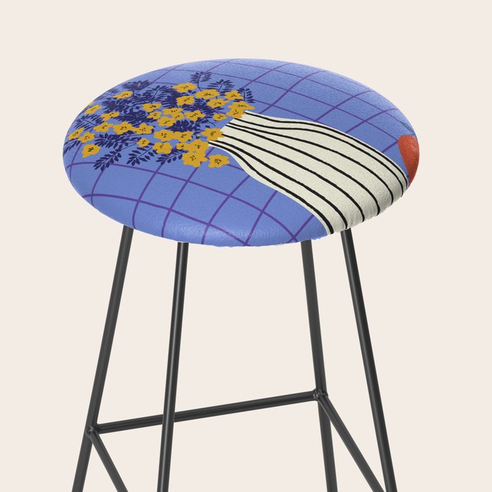 Still life with flowers and fruit Stool Gallery Image 2