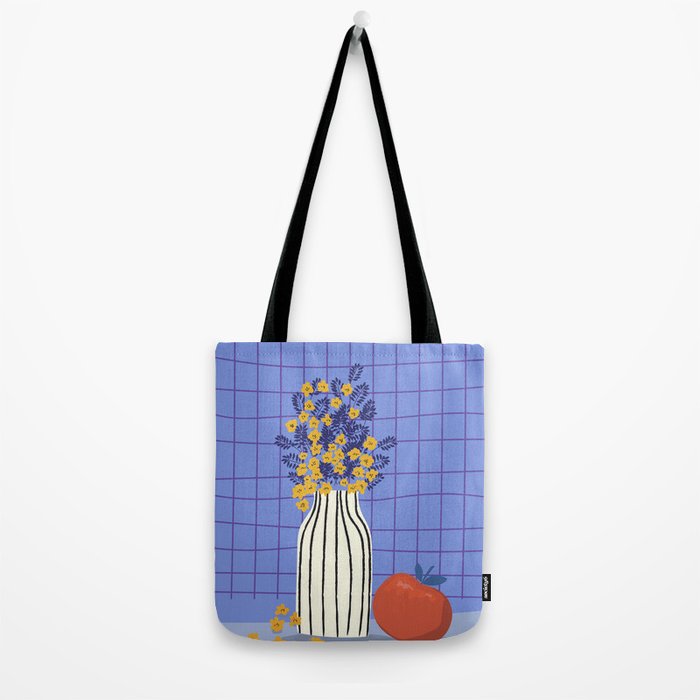 Still life with flowers and fruit Tote Bag Gallery Image 2