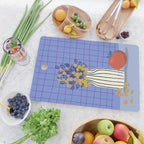 Still life with flowers and fruit Cutting Board Gallery Image 2