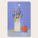 Still life with flowers and fruit Cutting Board Gallery Image 1