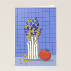 Still life with flowers and fruit Stationery Card Gallery Image 2